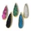 Wholesale Gold Plated Long Drop Rainbow Agate Druzy Geode Pendant Bead