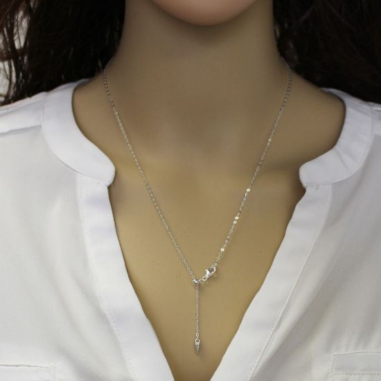 Wholesale 925 Italian Sterling Silver Adjustable Finished Chain - Light Flat Cable