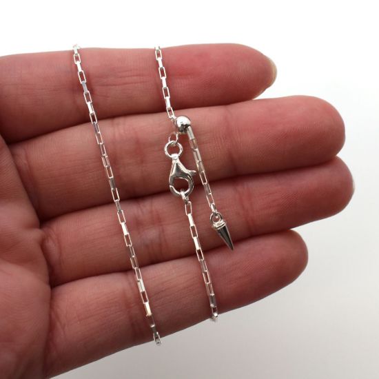 Wholesale Sterling Silver Adjustable Finished Chain - Small Box Chain