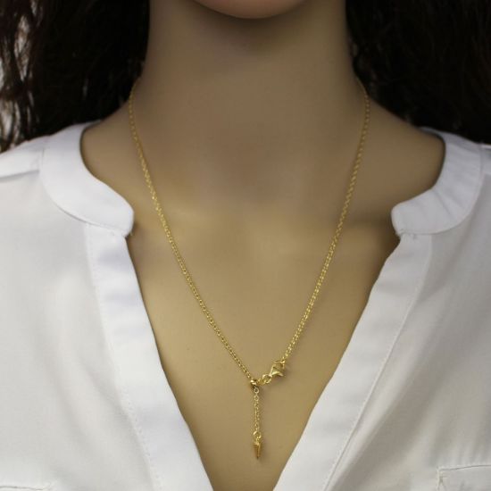 Wholesale Gold Over Sterling Silver Adjustable Finished Chain - Strong Cable Chain