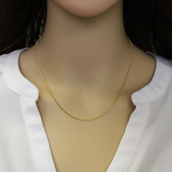 Wholesale 1/20 14K Gold Filled Adjustable Finished Chain - 1mm Rolo Chain