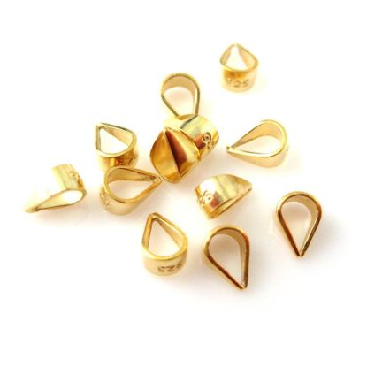 Wholesale Gold plated Sterling Silver Simple Closed Bail Connector, Wholesale Findings