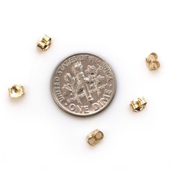 Wholesale 1/20 14K Gold Filled Butterfly Earring Post Backs Earnuts (5 pairs)