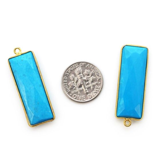 Wholesale Gold plated Sterling Silver Rectangle Bezel Pink Chalcedony Gemstone Pendant, Wholesale Gemstone Pendants for Jewelry Making