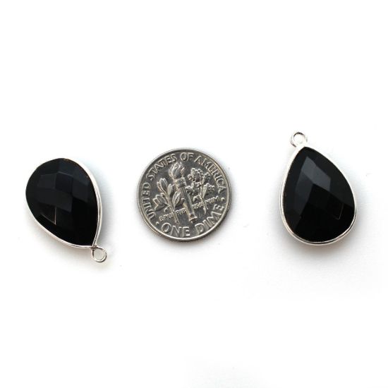 Wholesale Sterling Silver Teardrop Bezel Smokey Quartz Gemstone Pendant, Wholesale Gemstone Pendants for Jewelry Making