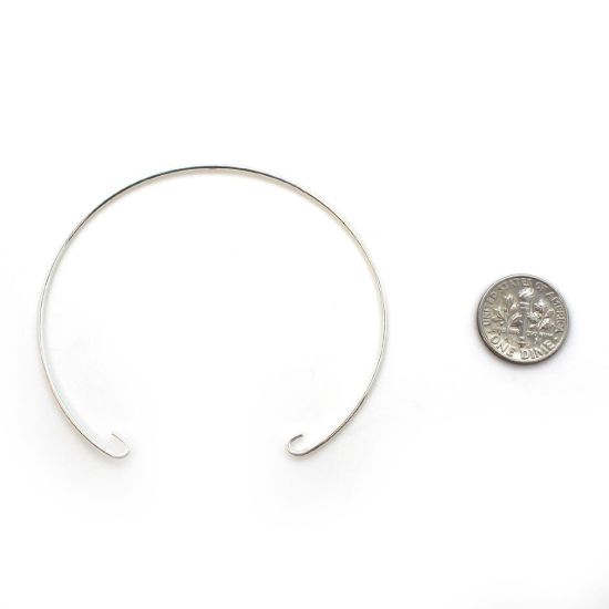 Wholesale Sterling Silver Half Circle Bangle Style Pendant Connector, Charms and Pendants for Jewelry Making, Wholesale Findings