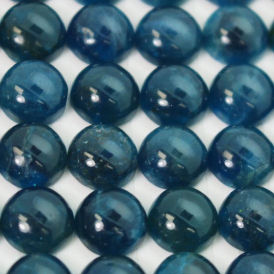 Wholesale Cabochon Blue Apatite Round, 8mm, Grade A+