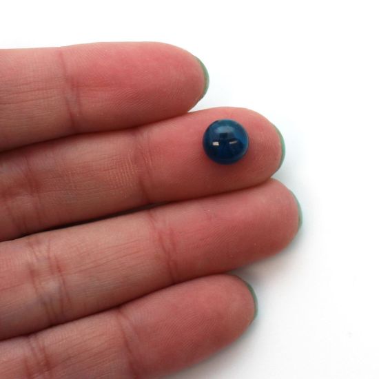 Wholesale Cabochon Blue Apatite Round, 8mm, Grade A+