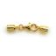 Wholesale Gold Over Sterling Silver Smooth Tube End Cap and 9mm Lobster Clasp Set - 3.5mm (1 set)
