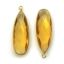 Wholesale Gold plated Sterling Silver Elongated Teardrop Bezel Citrine Quartz Gemstone Pendant, Wholesale Gemstone Pendants for Jewelry Making