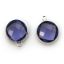 Wholesale Sterling Silver Round Bezel Iolite Quartz Gemstone Pendant, Wholesale Gemstone Pendants for Jewelry Making