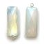 Wholesale Sterling Silver Bezel Charm Pendant - 34x11mm Elongated Rectangle Shape - Opalite Quartz - October Birthstone