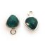 Wholesale Sterling Silver Elongated Teardrop Bezel Emerald Dyed Gemstone Pendant, Wholesale Gemstone Pendants for Jewelry Making