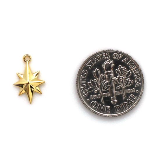 Wholesale Gold plated Sterling Silver Northstar Charm, Charms and Pendants for Jewelry Making, Wholesale Findings