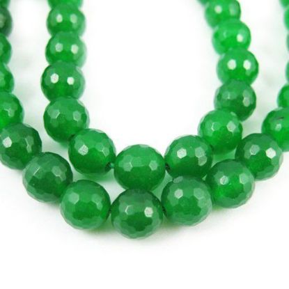 Wholesale Green Jade Beads - 7.5mm Faceted Round (Sold Per Strand)