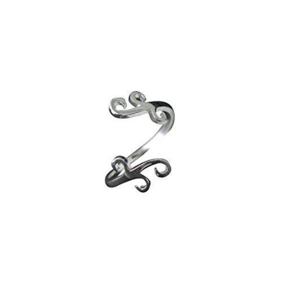 Wholesale 925 Sterling Silver Simple Silver Vine Ring - Adjustable (1 piece)