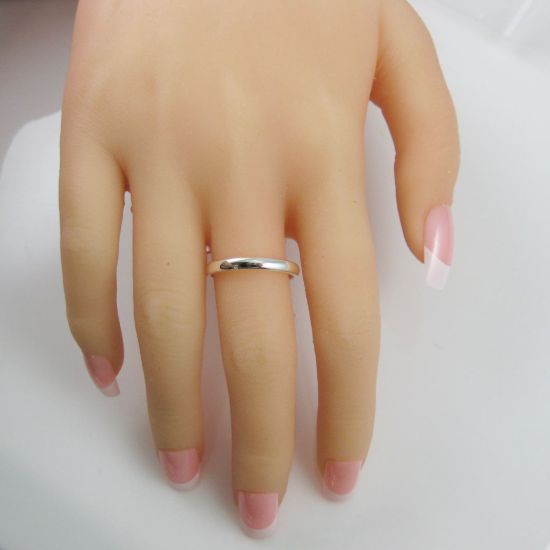 Wholesale 925 Sterling Silver Smooth Single Band Ring - Adjustable (1 piece)