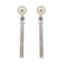 Wholesale Sterling Silver Freshwater Pearl and CZ Stone Tassel Earrings