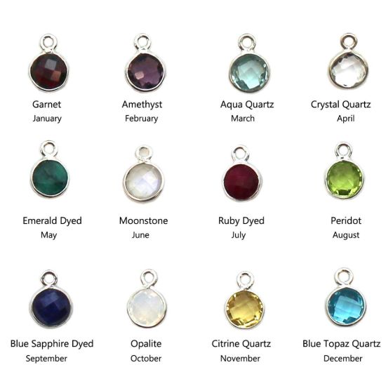 Wholesale Sterling Silver Birthstone Wreath Necklace - 18"