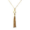 Wholesale Gold Over Sterling Silver Infinity Tassel Necklace