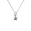 Wholesale Sterling Silver Tiny CZ Stone Star Charm Necklace - 16"