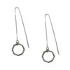 Wholesale Sterling Silver Octagon Charm Threader Earrings (Sold Per Pair)