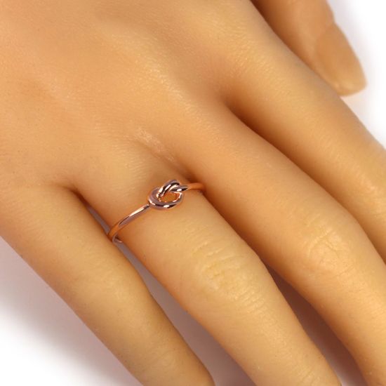 Wholesale Rose Gold Over Sterling Silver Knot Ring (1 piece)