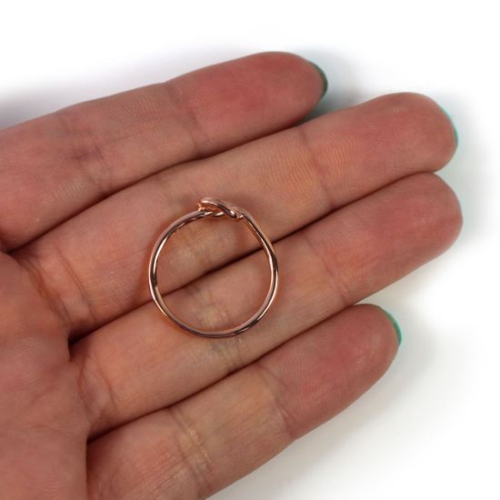 Wholesale Rose Gold Over Sterling Silver Knot Ring (1 piece)
