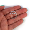 Wholesale Sterling Silver Unique Big Open Band Ring - Adjustable (1 piece)