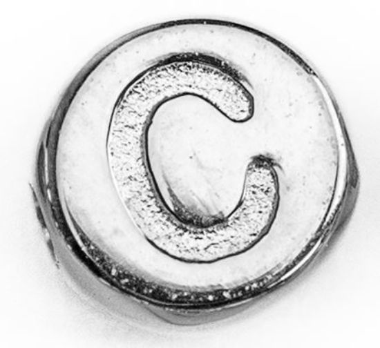 Wholesale Sterling Silver A-Z Initial Letter Round Tiny Charm - 6mm (1 piece)