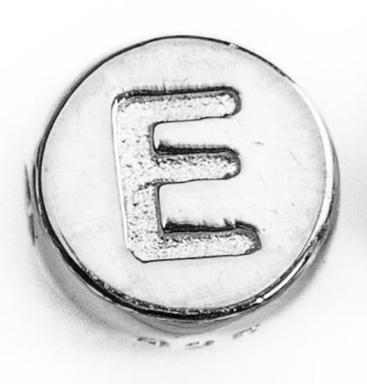 Wholesale Sterling Silver A-Z Initial Letter Round Tiny Charm - 6mm (1 piece)