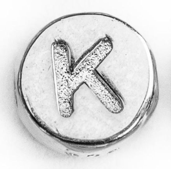 Wholesale Sterling Silver A-Z Initial Letter Round Tiny Charm - 6mm (1 piece)