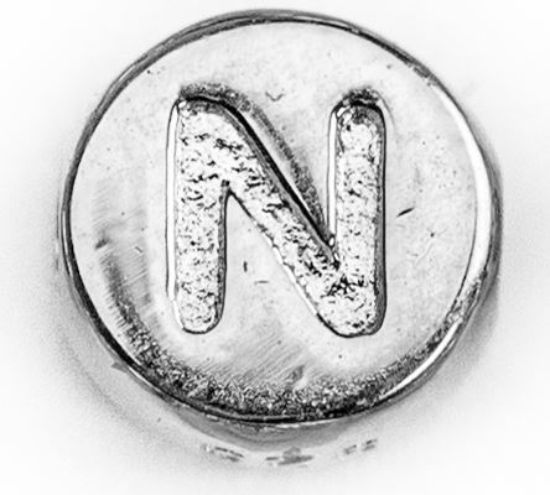 Wholesale Sterling Silver A-Z Initial Letter Round Tiny Charm - 6mm (1 piece)