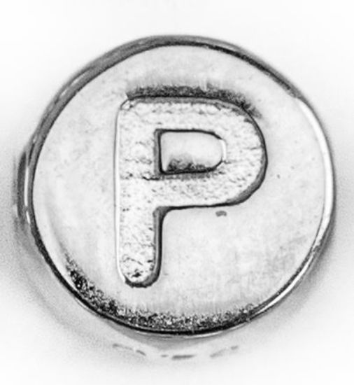 Wholesale Sterling Silver A-Z Initial Letter Round Tiny Charm - 6mm (1 piece)