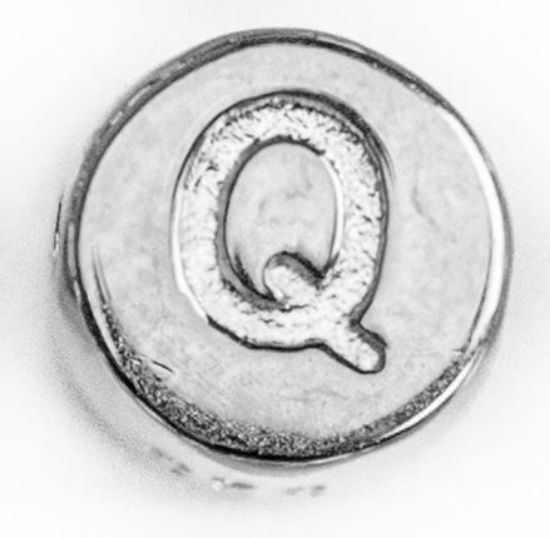 Wholesale Sterling Silver A-Z Initial Letter Round Tiny Charm - 6mm (1 piece)