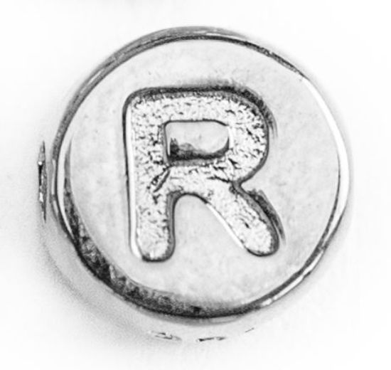 Wholesale Sterling Silver A-Z Initial Letter Round Tiny Charm - 6mm (1 piece)