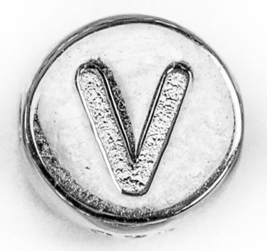 Wholesale Sterling Silver A-Z Initial Letter Round Tiny Charm - 6mm (1 piece)