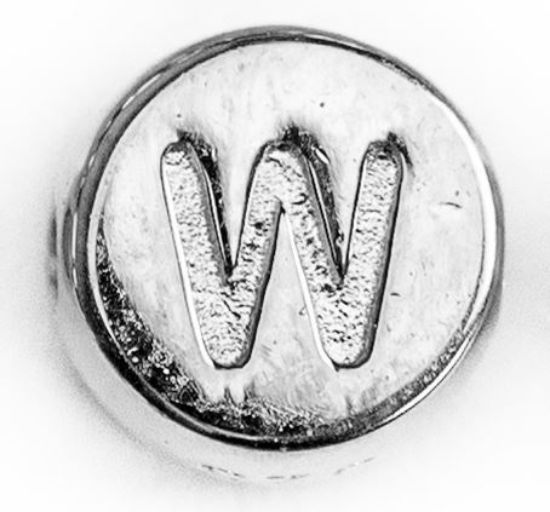 Wholesale Sterling Silver A-Z Initial Letter Round Tiny Charm - 6mm (1 piece)