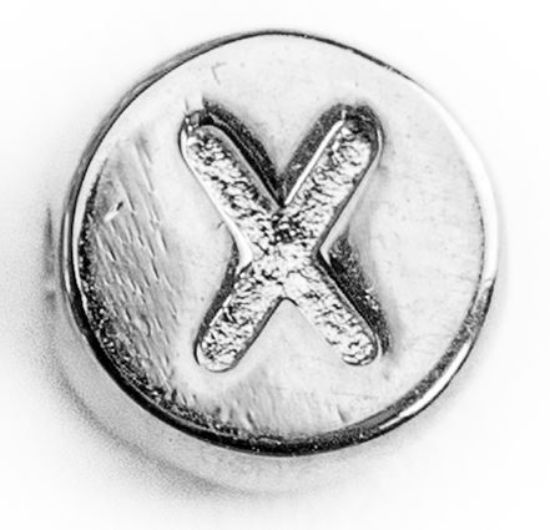 Wholesale Sterling Silver A-Z Initial Letter Round Tiny Charm - 6mm (1 piece)