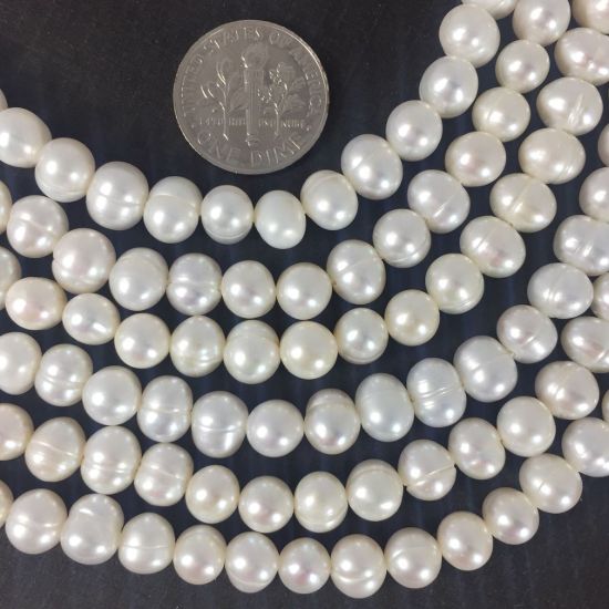 Wholesale Creamy White Freshwater Pearls, Commercial Grade 5.5-7mm - June Birthstone (Sold Per Strand)