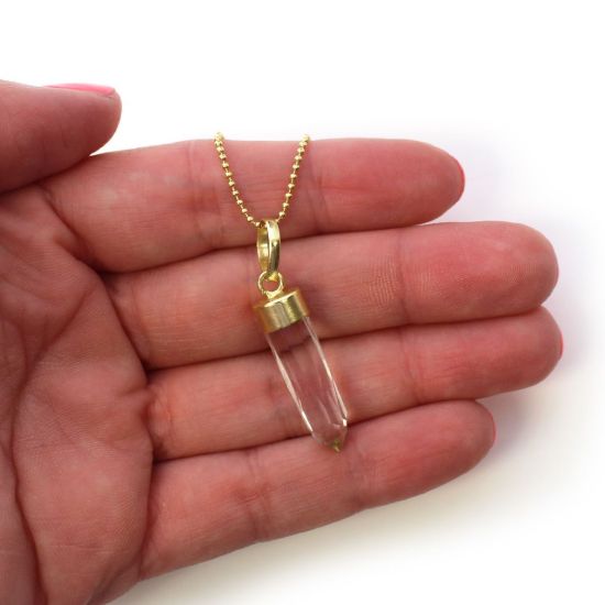 Wholesale Gold Over Sterling Silver Gemstone Pendant Necklace - 16"