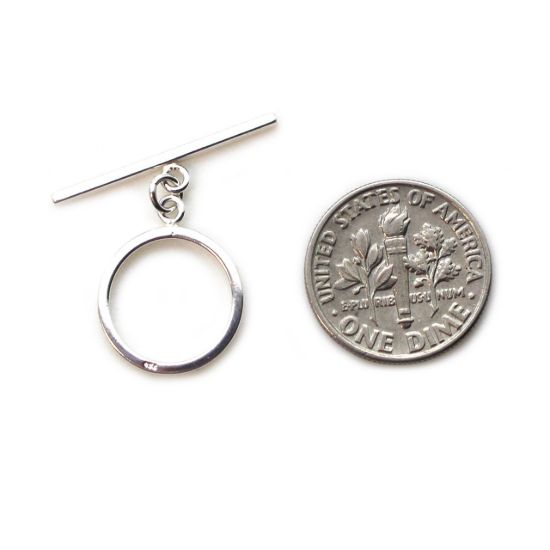 Wholesale Sterling Silver Simple Round Toggle with Bar (Sold set)