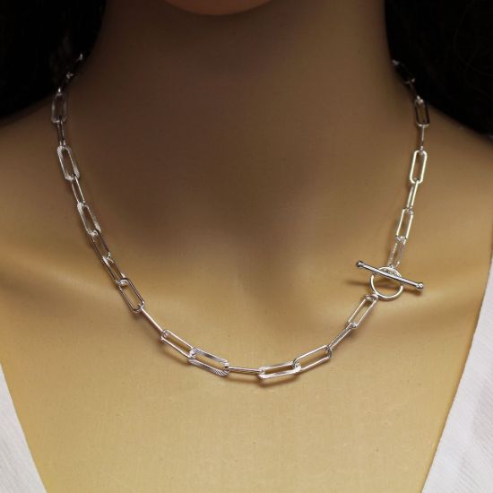 Wholesale Sterling Silver Finished Chain - Textured Long Box Chain