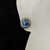 Wholesale Blue Freshwater Pearl Pave Earrings with Sterling Silver Posts (1 pair)