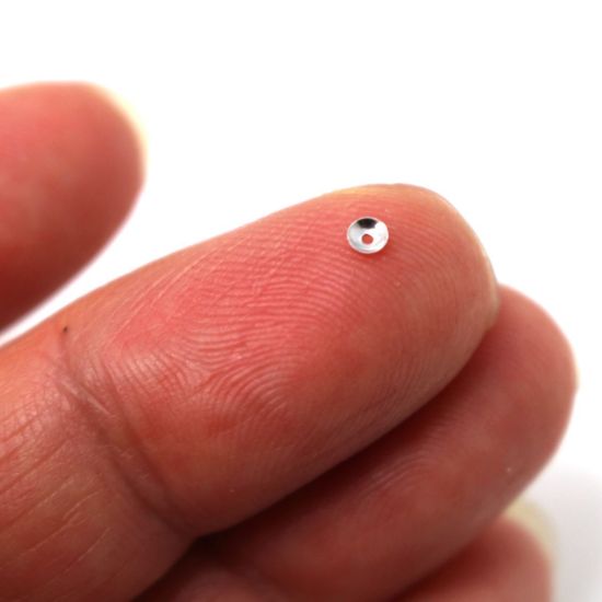 Wholesale 14K White Gold Smooth Bead Cap 2.5mm ( 10pcs)