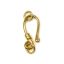 Wholesale Gold over Sterling Silver Hook Clasp 15x6mm (sold per 1 pc)