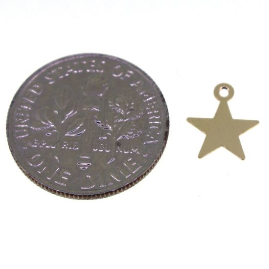 Wholesale 1/20 14k Gold Filled Charm-8mm Star Charm (5pcs)