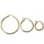 Wholesale 14K Solid Gold Textured Hoop Earrings  - Hollow Light Weight Hoops  (Sold per pair)