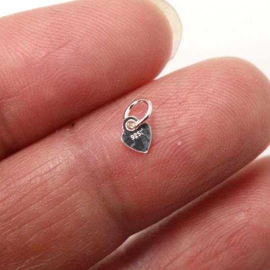 Wholesale Sterling Silver Heart Quality Tag - 3.5mm (sold per 10 pcs)