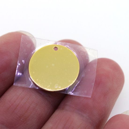 Wholesale Gold Over Sterling Silver Round Stamping Blanks-High polish - 15mm